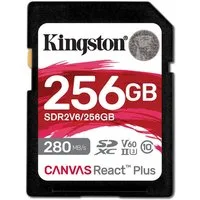 Kingston 256GB Canvas React Plus SDXC UHS-II 280R/150W U3 V Speicherkarte