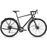 Axess Gravelbike CREED EQ, 16 Gang Shimano Claris RD-R2000-GS, 8-Speed Schaltwerk, Kettenschaltung, mechanische Scheibenbremse schwarz/grau