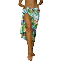 King Kameha Sarong Parrot Cockatoo Funky Hawaii-Sarong Pareo Cover-Up Strand Damen Bikini, Pareo Cover-Up