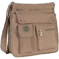 BAG STREET Umhängetasche Damentasche Umhängetasche Handtasche Schultertasche Schwarz Taupe, als Schultertasche, Umhängetasche tragbar