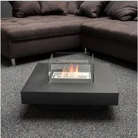 Moritz Dekokamin Standkamin 35 x 70 x 70 cm, Ethanolbrenner Glasfeuer Terrassenfeuer Kamin