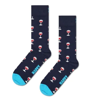 happy socks - Glass Of Wine Sock Blau - Gr. - 41/46