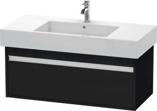 Duravit Ketho Waschtischunterbau wandhängend Eiche Schwarz Matt 1000x455x410 mm - KT669101616 KT669101616