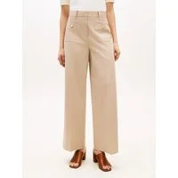 Tommy Hilfiger Chinohose PREPPY COTTON WIDE LEG CHINO mit Bügelfalten, Mid Rise