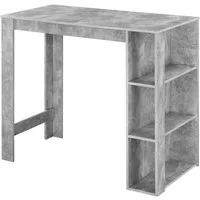 en.casa Bartisch, »Danderyd« 120x60x106 cm mit 3 Ablagefächern Betonoptik