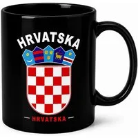Blondie & Brownie Tasse Kroatien Keramikbecher Kroatien Wappen Print Fanmotiv Kultur, 1-tlg., Keramik