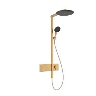 Hansgrohe Showerpipe Raindance Alive S 300 1jet mit Thermostat brushed bronze , 24582140 24582140