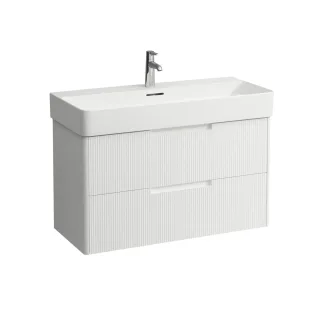 LAUFEN Waschtischunterschrank JUNA 400x920x515 2 Schubl m. Griffmulde f.WT H810287 weiß matt, H4116 H4116321092601
