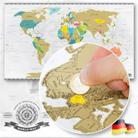 Goods+Gadgets Poster Rubbel Weltkarte Poster – Interaktive Reise-Karte zum Freirubbeln, Scratch off Map, Reise-Karte Poster zum Freirubbeln