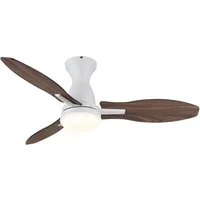 GLOBO LIGHTING Deckenleuchte GALE, Memoryfunktion, Timerfunktion, Ventilatorfunktion, LED fest integriert, warmweiß - kaltweiß, Ventilator kühlen-heizen holzoptik CCT 3000/4500/6000K