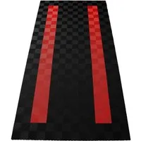 Tenzo-R Bodenfliese Performance Garagenboden Floor 2,8mx5,6m Schwarz Rot Set4, schwarz/rot