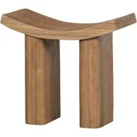 WOOOD Hocker Japan aus Paulowniaholz mit matter Schutzschicht B 50 x T 25 x H 45 cm, Tragkraft 110 kg,Pflegeleicht,sichtbare Maserung, einfach zu montieren