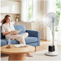 HOMCOM Standventilator, Sprühnebel, Fernbedienung, Timer Funktion
