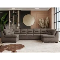 MKS MÖBEL Ecksofa COMODO U, Set, Sofa big XXL, Wellenfedern, Wohnlandschaft XXL, mit Schlaffunktion, Bettfunktion, U-form Ecksofa, Schlafsofa, HR-Schaum