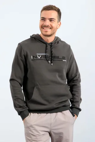 Herren Kapuzensweatshirt mit Druck und Tasche