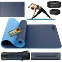 RE:SPORT Gymnastikmatte 183 x 61 x 0,6 cm mit Tragetasche Yogamatte TPE Fitnessmatte (rutschfest), Trainingsmatte mit Tragegurt Fitness Gymnastik Pilates Workout