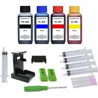 inkpro Nachfüllset für PG-560 black (XL) und CL-561 color (XL), 400 ml Nachfülltinte (für Canon, Pixma TS5300, TS5350, TS5351, TS5352, TS5353, TS5400, TS5450, TS5451, TS5452, TS7400, TS7450, TS7451., x, mit allem notwendigen Zubehör und Befüllanleitu