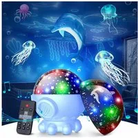 PRIISF LED Nachtlicht LED Sternenhimmel Projektor Baby Einschlafhilfe Stern Meereswelt Retoo, 3-Folien