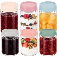 relaxdays Einmachglas Einmachgläser 6er Set, Glas