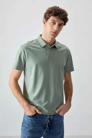 Übergroßes Polo-Kragen T-Shirt