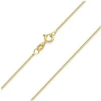 Materia Kette ohne Anhänger Panzerkette vergoldet 1mm fein 40-80cm K69, aus 925 Sterling Silber