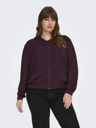 ONLY CARMAKOMA - CARJOSEE METTA LIFE LS BOMBER WVN Winetasting - Gr. - 46