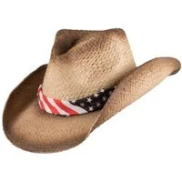 Scippis Cowboyhut El Paso Westernhut aus Stroh mit textilem Hutband