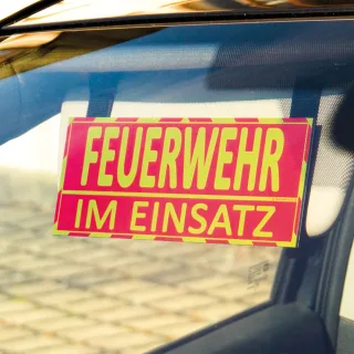 Einsatz Wendeschild WSB2 für die Sonnenblende WUNSCHTEXT  WUNSCHTEXT