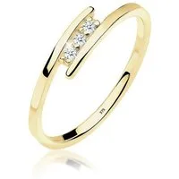 Elli DIAMONDS Verlobungsring Verlobungsring Trio Diamant 0.045 ct. 375 Gelbgold