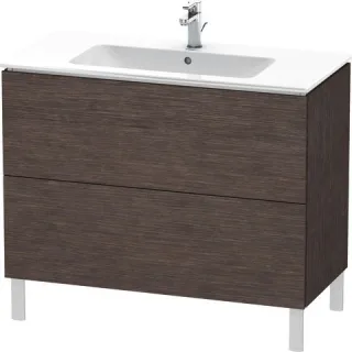 Duravit L-Cube Waschtischunterbau bodenstehend Eiche dunkel gebürstet Matt 1020x481x704 mm - LC66270 LC662707272