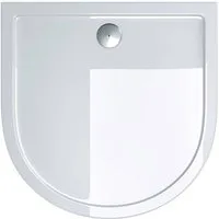doporro Duschwanne Duschtasse flach aus Acryl Halbkreis DIN-Anschlüsse Faro4, Halbkreis