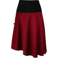 dunkle design Jerseyrock Asymmetrisch Grau Rot Grün elastischer Bund