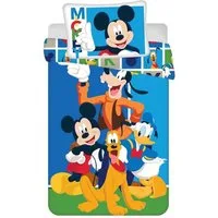 Disney Kinderbettwäsche Disney Micky Maus Kinderbettwäsche 100x135 + 40x60 cm Baumwolle, Renforcé, 2 teilig