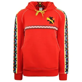Puma x Jahnkoy Hoodie Red Mens Logo bedruckter Jumper Sweatshirt 596680 47