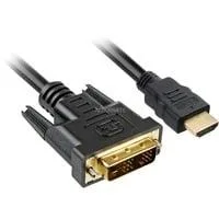 Adapterkabel HDMI > DVI schwarz, 5 Meter, Single Link, 18+1