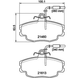 Hella Bremsbel?ge vorne Citroen Zx