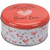 STÄDTER Keksdose Sweet Love Ø 16.5 cm, Weißblech