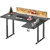 Dripex Eckschreibtisch Elektrisch Höhenverstellbar 180x110 L-form Schreibtisch Standing Desk