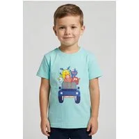 Blue Seven T-Shirt mit kurzem Arm, mit Druck und unifarben, aus Baumwolle