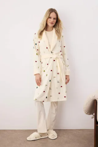 Damen-Bademantel mit Print