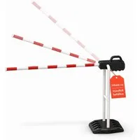 alldoro Spiel-Verkehrsschranke Große Verkehrsschranke für Kinder 110 x 68 cm, Befüllbarer Standfuß, Schranke für Verkehrserziehung und Rollenspiel