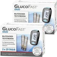 GLUCOFAST Blutzucker-Teststreifen DUO, 100 Diabetes Teststreifen, 100-tlg., Für das Glucofast DUO Blutzucker Messgerät