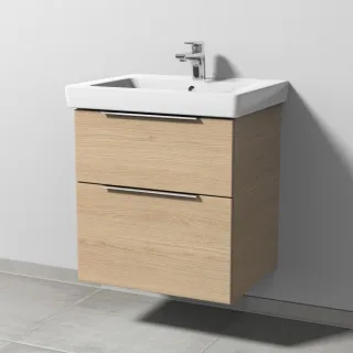 Sanipa 3way Waschtischunterbau zu Villeroy & Boch Subway 2.0 Waschtisch mit 2 Auszügen, Eiche-Nordic UM61248