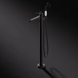 Steinberg Serie 355 Freistehende Wannen-Armatur, Schwarz matt / Nero Marquina 355 1162 S