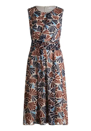 Betty & Co - Bedrucktes Midikleid beige - Gr. - 38