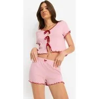 LSCN by LASCANA Shorty (2 tlg) mit Schleifen zum Binden