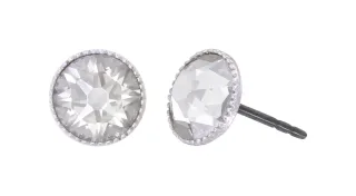 konplott - Ohrstecker - Black Jack weiß/silver