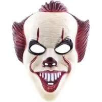 TK Gruppe Verkleidungsmaske Pennywise Horror Clown Maske – ES Kostüm Zubehör für Damen, Herren, (Packung, 1-tlg)