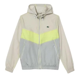 Lacoste - Blousonjacke für Herren, Durchgehender Reißverschluss (Grau/Gelb)