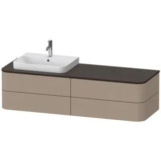 Duravit Happy D.2 Plus Konsolenwaschtischunterbau wandhängend Leinen Matt 1600x550x408 mm - HP4963L7 HP4963L75750010